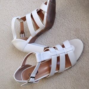 Rodem white gladiator heeled sandals. Size 8